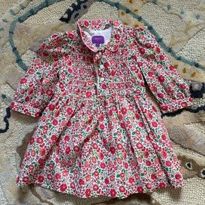 Liberty of London floral button girls dress